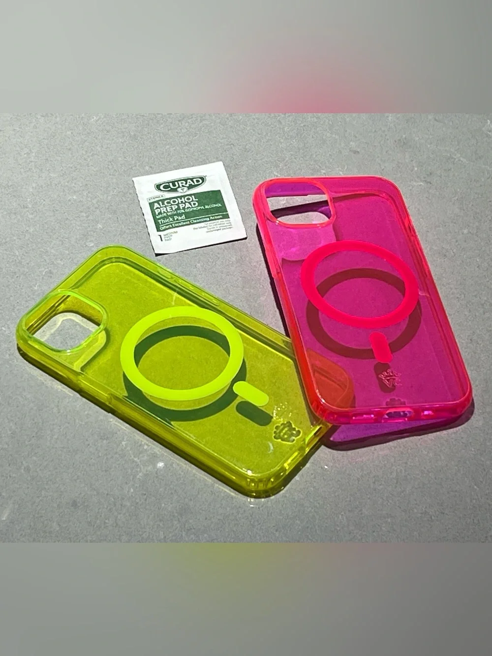 🩷💛Neon Yellow & Pink Velvet Caviar Cases for iPhone 13 🩷💛